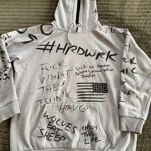 HTFU Women's XXL #hrdwrk Sweatshirt - Gray